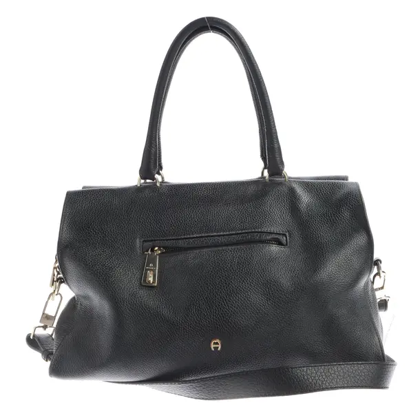 Handtasche in Schwarz, Leder, Aigner