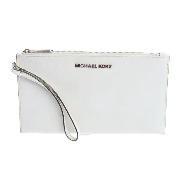 Etui in Weiß, Leder, Michael Kors