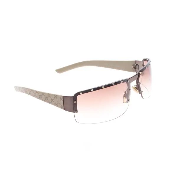 Sonnenbrille, in Hellbraun, Kunststoff / Metall, Gucci