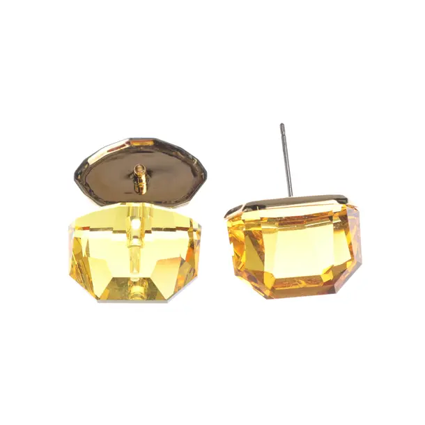 Ohrringe in Orange, Metall (metallisch, metallisiert), Swarovski