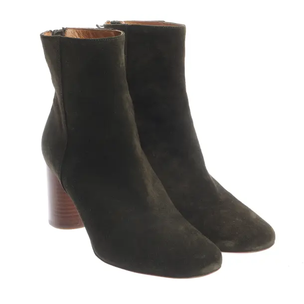 Ankle Boots in Green, , Sandro