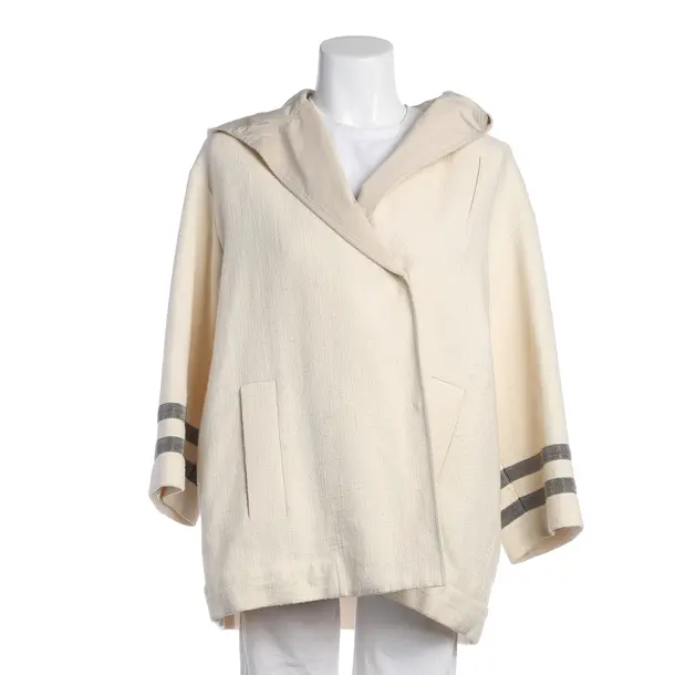 Mid-Season Jacket in White, Cotton, Brunello Cucinelli