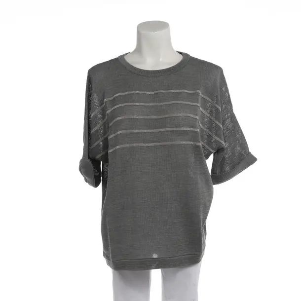 Pullover in Grau, Baumwolle, Brunello Cucinelli