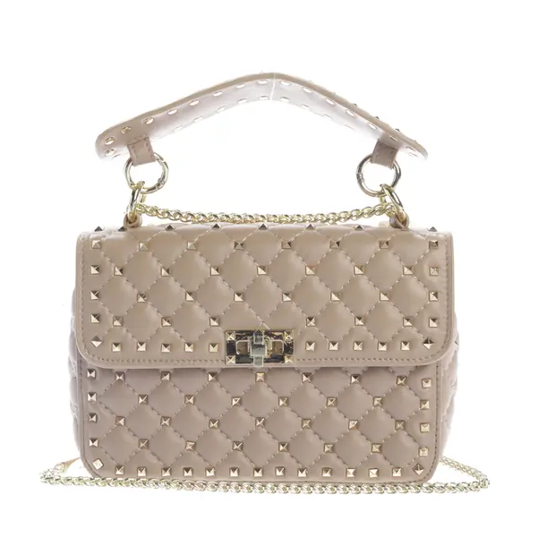 Shoulder Bag, in Light Brown, Leather, Valentino