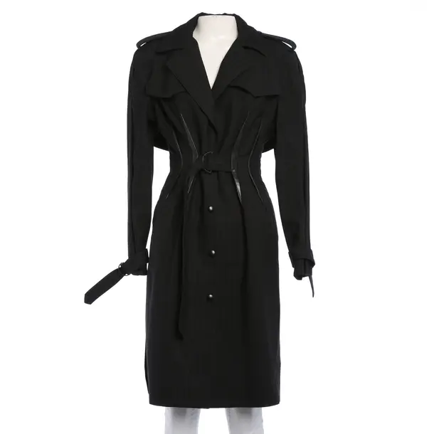 Mid-Season Coat in Black, Wool, Louis Vuitton