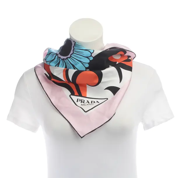 Shawl, in Multicolored, Silk, Prada