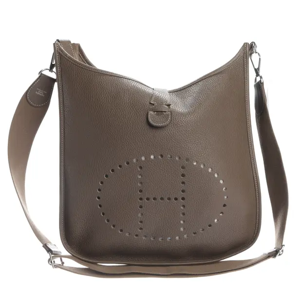 Schultertasche, in Hellbraun, Leder, Hermès