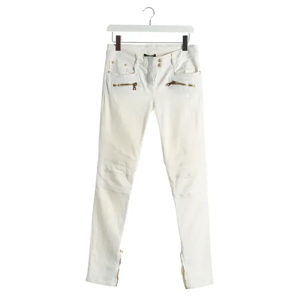 Slim Fit Jeans, in White, Cotton, Balmain