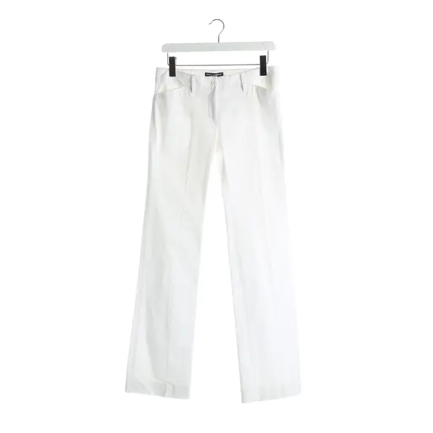 Pants, in White, Cotton, Dolce & Gabbana