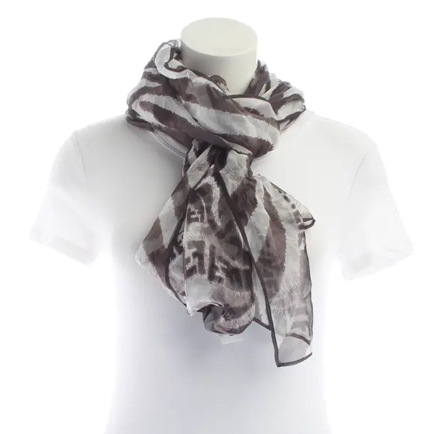 Shawl, in Gray, Silk, Fendi