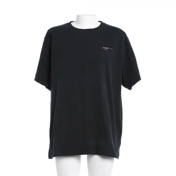 T-Shirt, in Black, Cotton, Off-White