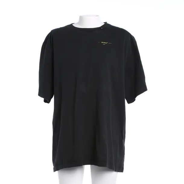 T-Shirt, in Black, Cotton, Off-White