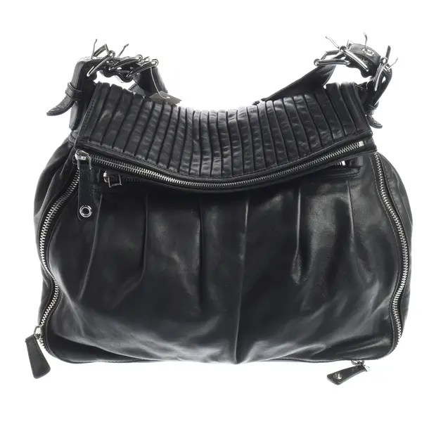 Bucket Bag, in Black, Leather, Miu Miu