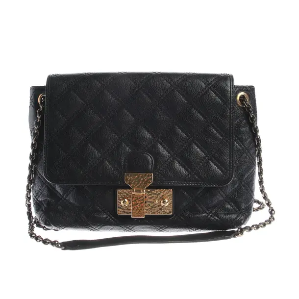 Schultertasche, in Schwarz, Leder, Marc Jacobs