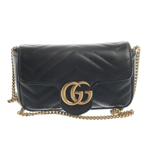 Schultertasche, in Schwarz, Leder, Gucci