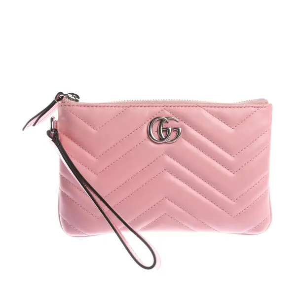 Clutch, in Hellrosa, Leder, Gucci