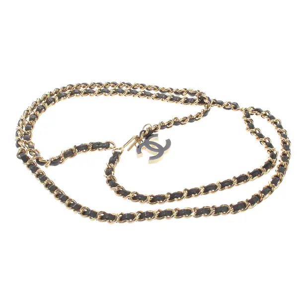 Gürtel, in Schwarz, Metall (metallisch, metallisiert), Chanel