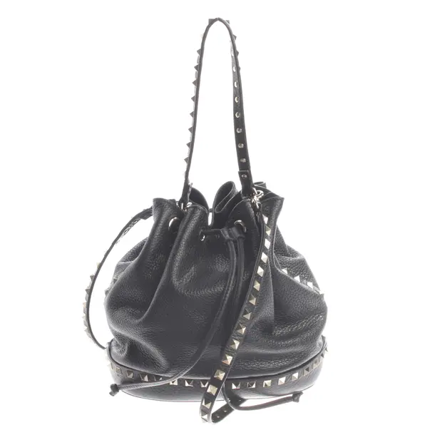 Bucket Bag, in Black, Leather, Valentino