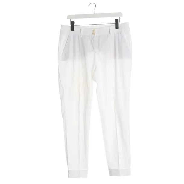 Pants, in White, Cotton, Raffaello Rossi