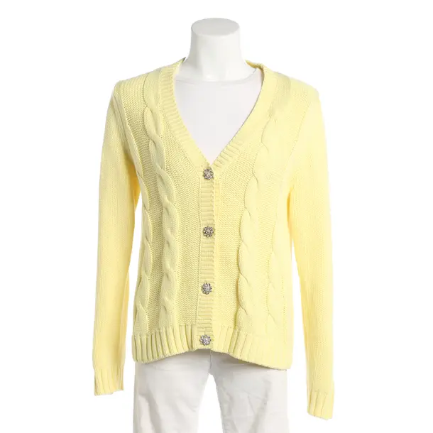 Strickjacke, in Gelb, Baumwolle, six-o-seven