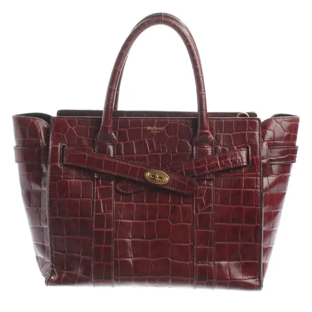 Handtasche, in Bordeaux, Leder, Mulberry