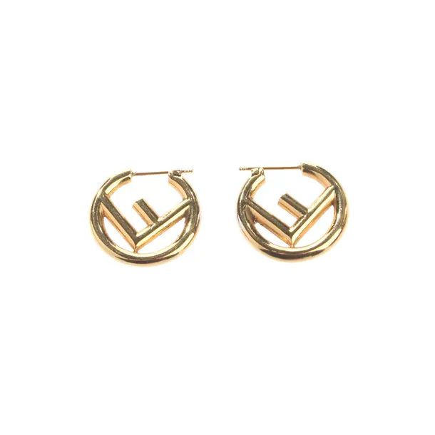 Earrings, in Gold, Metal (metallic, metallized), Fendi