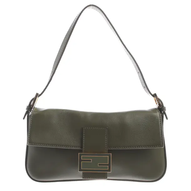 Shoulder Bag, in Dark Green, Leather, Fendi