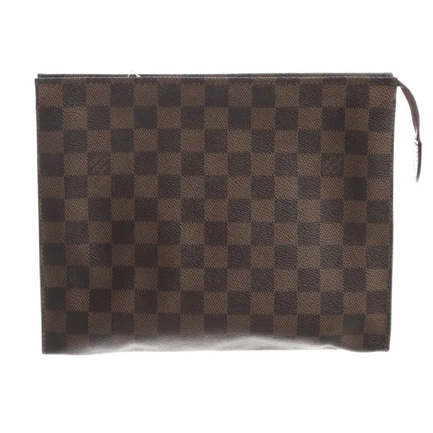 Cosmetic Bag, in Dark Brown, Leather, Louis Vuitton