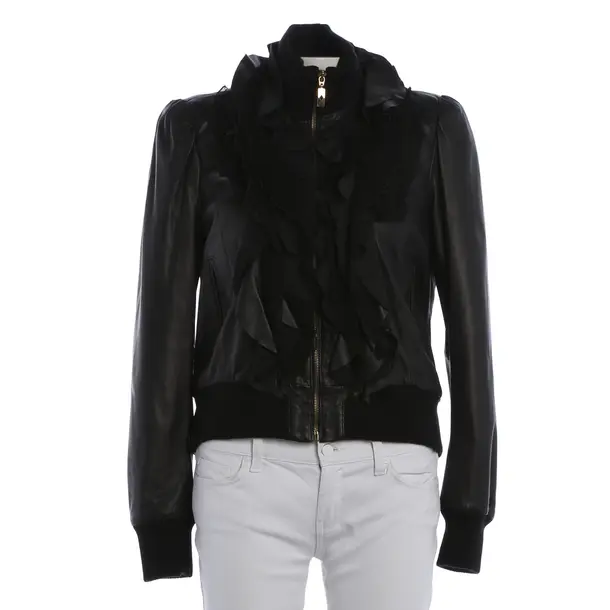 Lederjacke, in Schwarz, Leder, cavalli CLASS