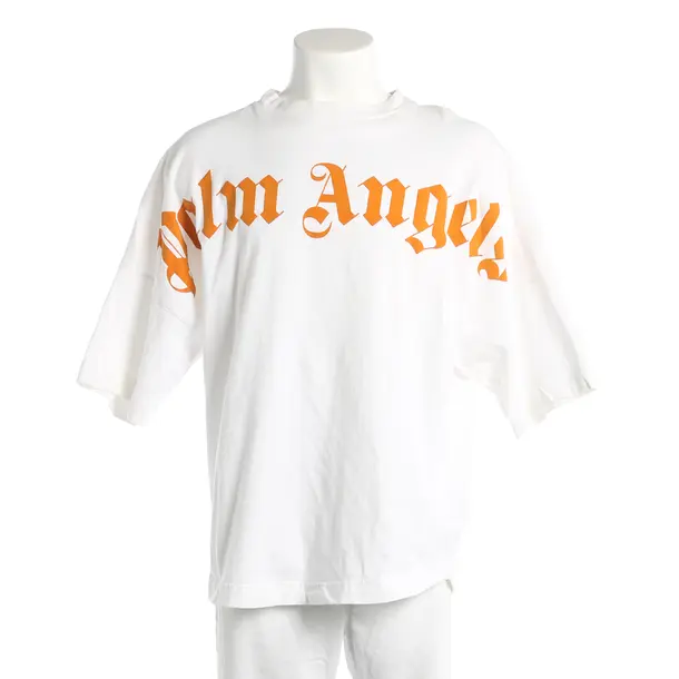 T-Shirt, in Cream, Cotton, Palm Angels