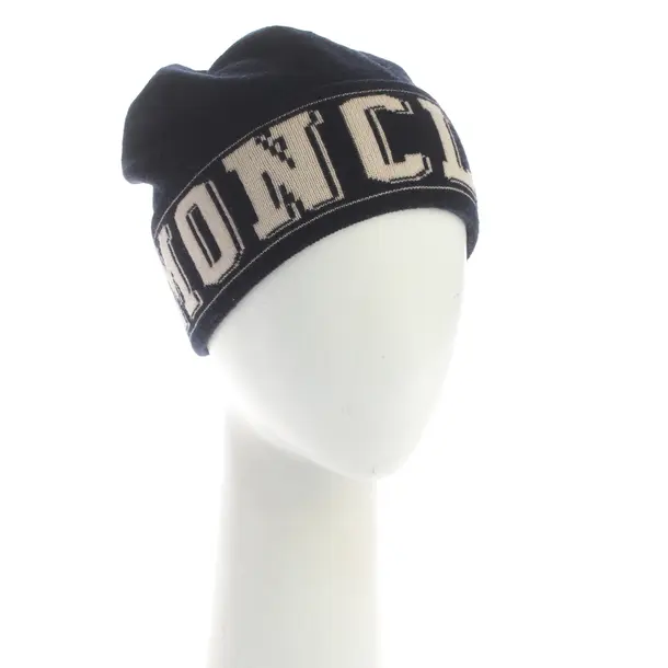 Beanie, in Navy, Wool, Moncler