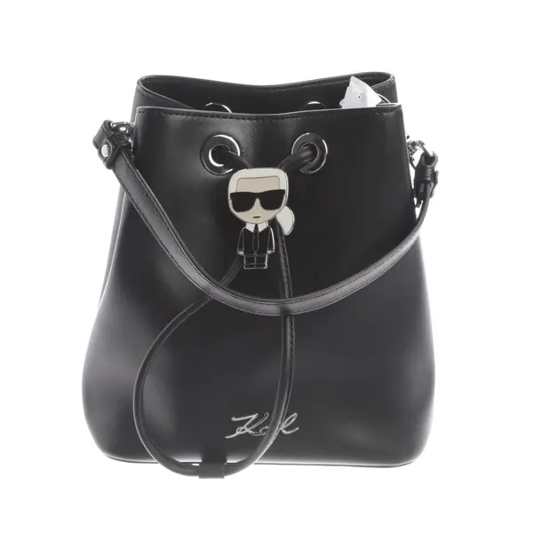 Handbag, in Black, Leather, Karl Lagerfeld