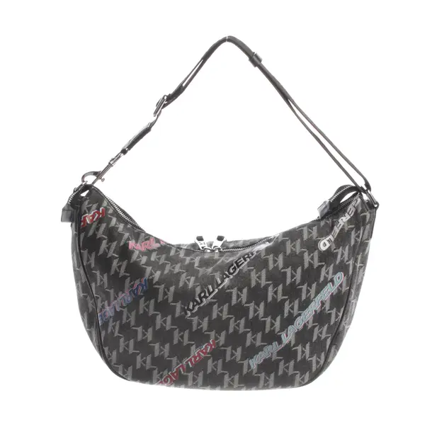 Schultertasche, in Mehrfarbig, Baumwolle, Karl Lagerfeld