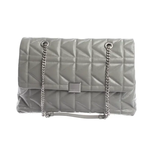 Shoulder Bag, in Light Gray, Leather, Karl Lagerfeld