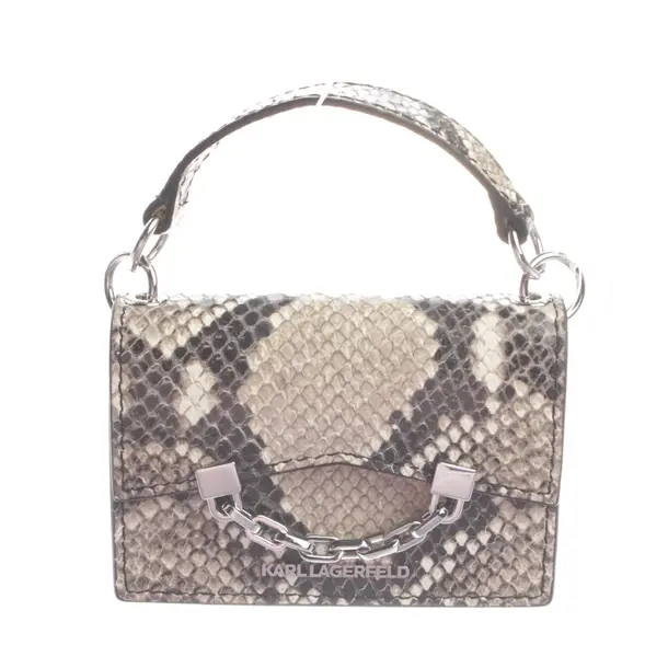 Evening Bag, in Beige, Leather, Karl Lagerfeld