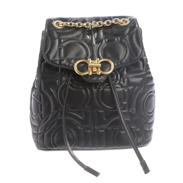 Rucksack, in Schwarz, Leder, Salvatore Ferragamo