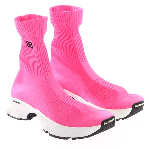High-Top Sneakers, in Neon Pink, Balenciaga