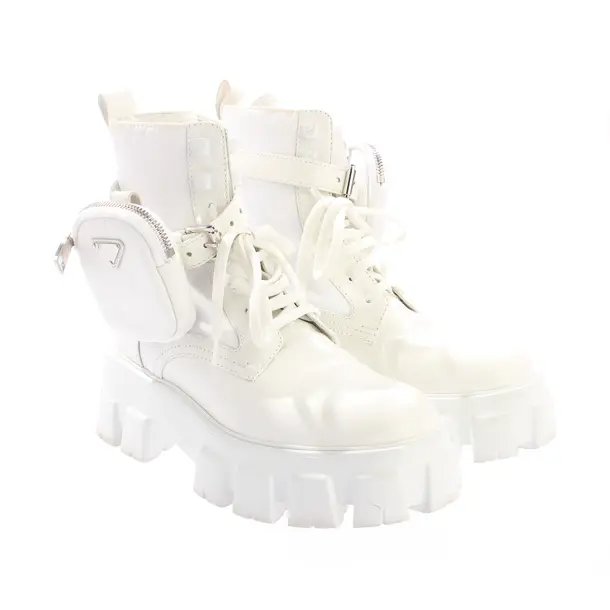 Stiefeletten, in Weiß, Prada