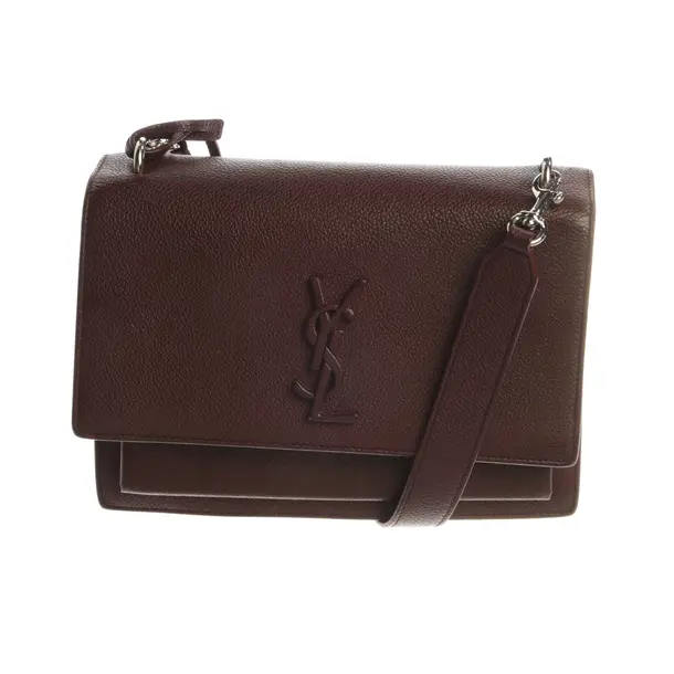 Schultertasche, in Bordeaux, Leder, Saint Laurent
