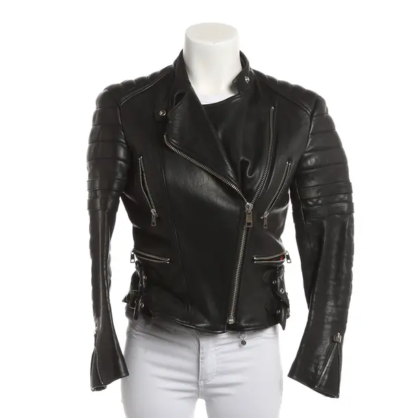 Lederjacke, in Schwarz, Leder, Céline