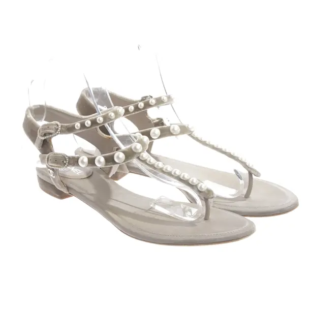 Sandalen, in Grau, Chanel