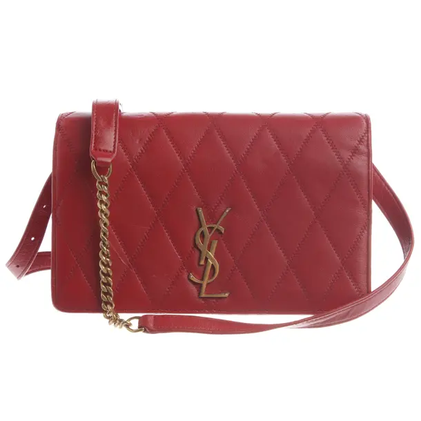 Schultertasche, in Rot, Leder, Saint Laurent