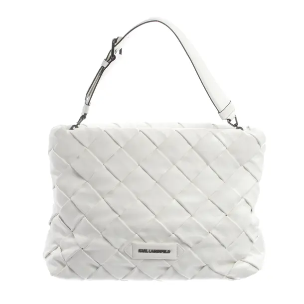 Borsa a cinture a tracolla, in Bianco, Poliuretano, Karl Lagerfeld