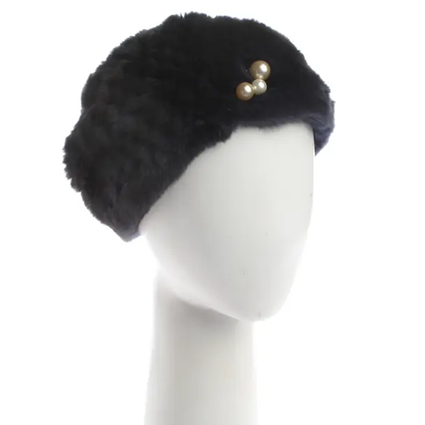 Beanie, in Navy, Fur, Chanel