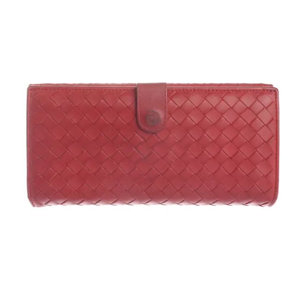 Geldbörse, in Rot, Leder, Bottega Veneta