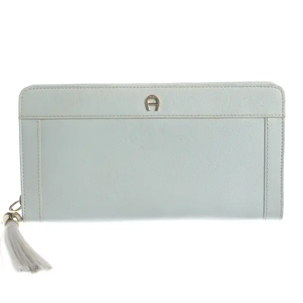 Geldbörse, in Hellblau, Leder, Aigner