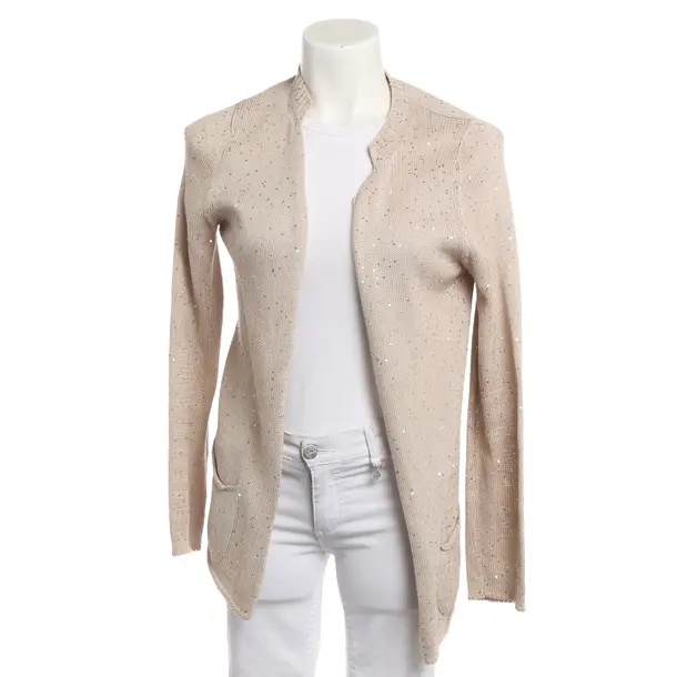 Cardigan, in Light Brown, Cotton, Bruno Manetti