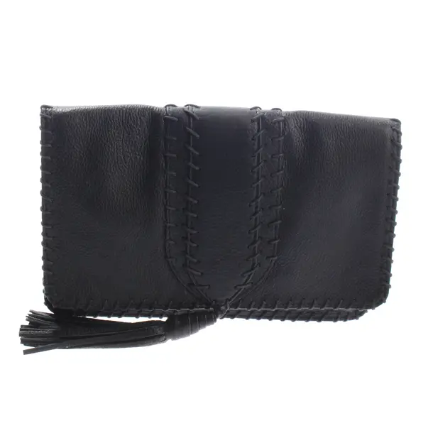 Clutch Bag, in Black, Leather, Ba&sh